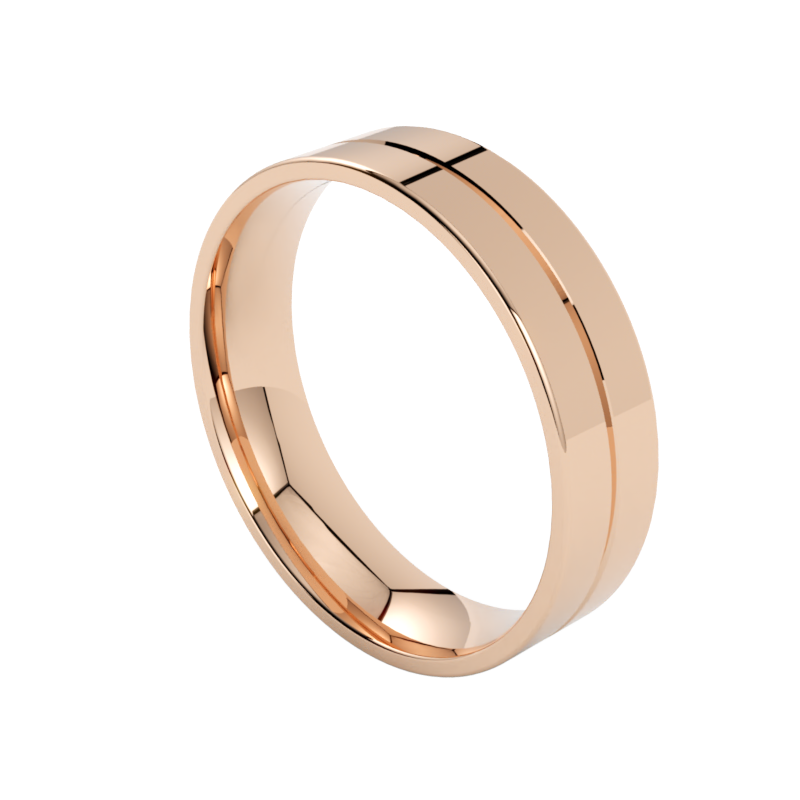 Wysokogatunkowa obrączka ślubna z różowego złota